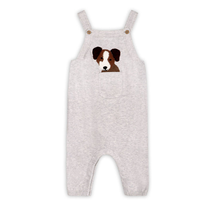 Puppy 3D Knit Pocket Overalls