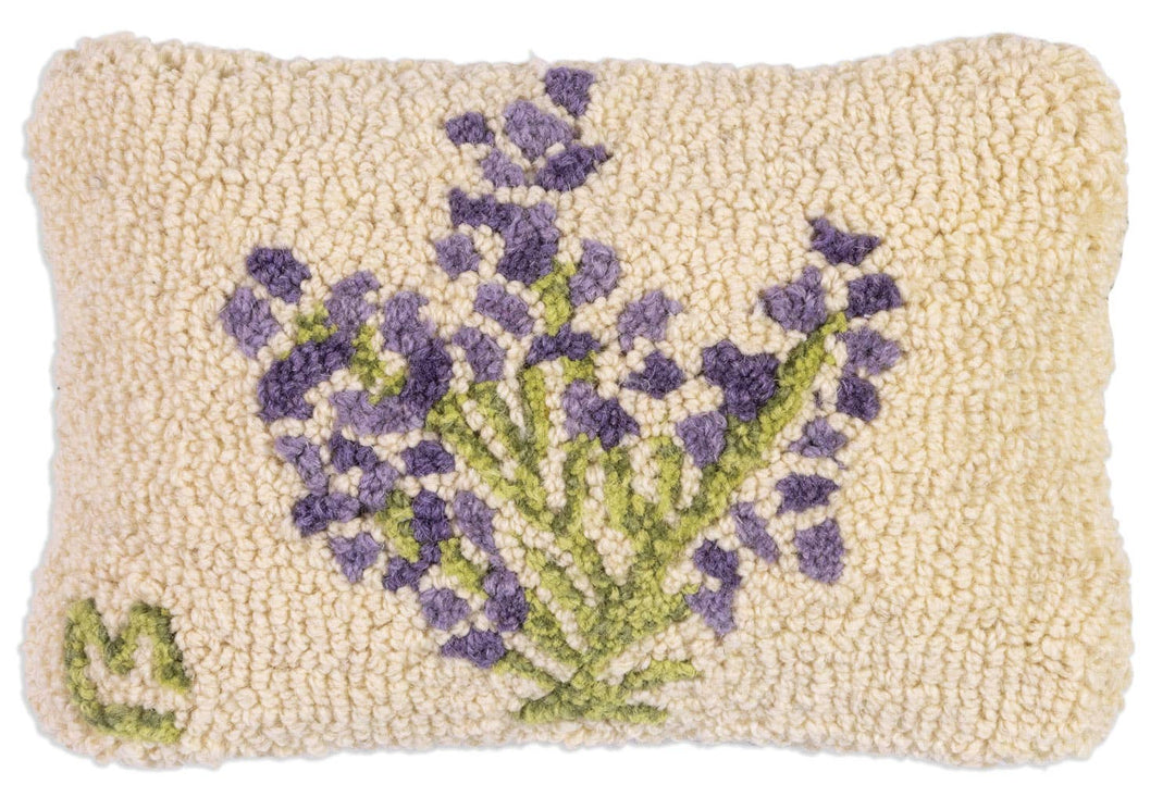 Lavender Sprig Pillow, 100% Wool