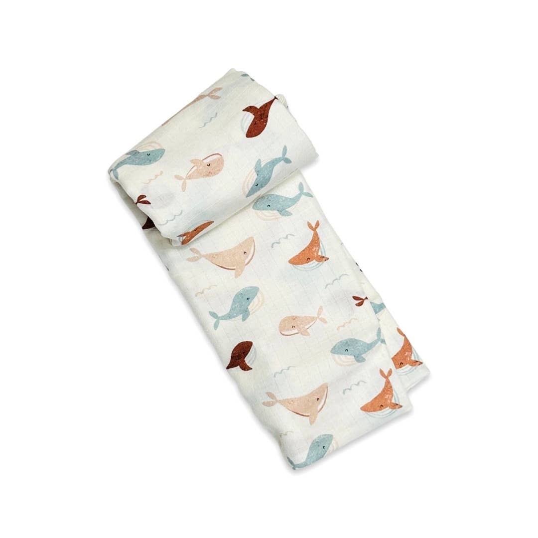 Whales Organic Cotton Swaddle