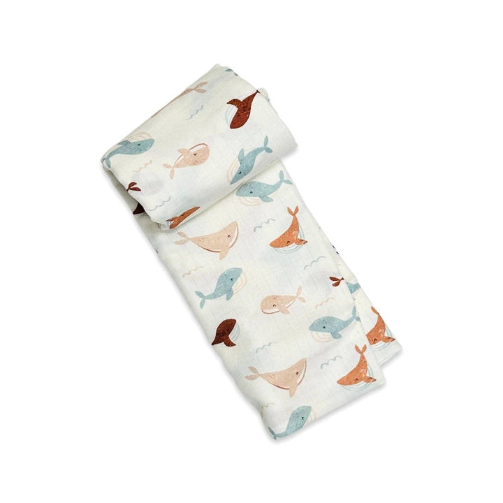 Whales Organic Cotton Swaddle