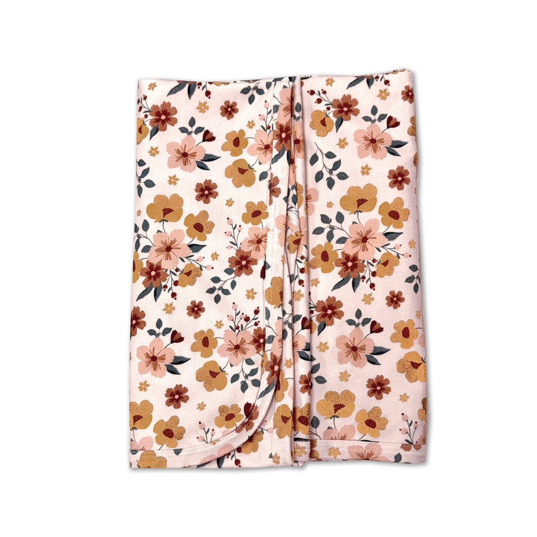 Summer Floral Reversible Baby Blanket