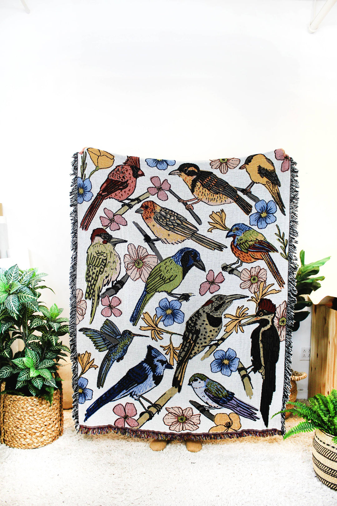 Bird Watcher Tapestry Blanket