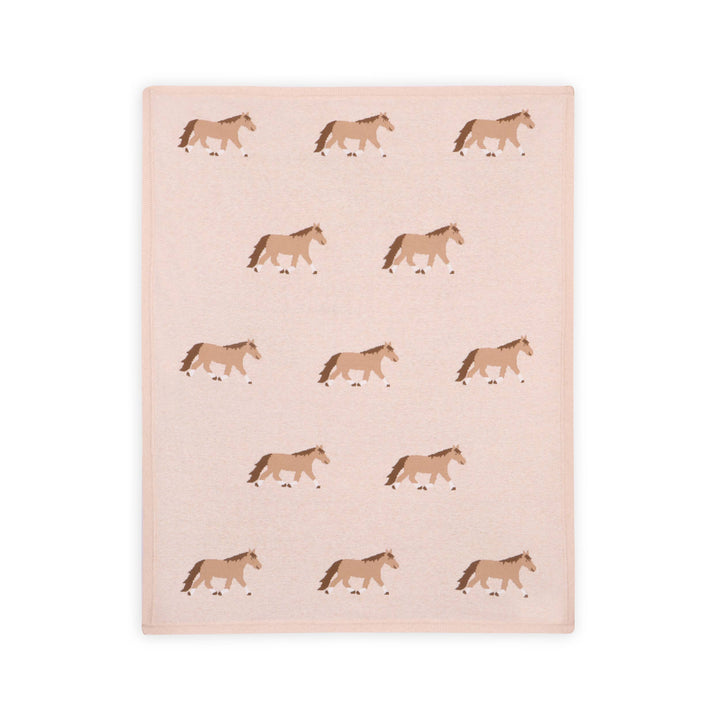 Pony Snuggles Organic Cotton Knit Blanket