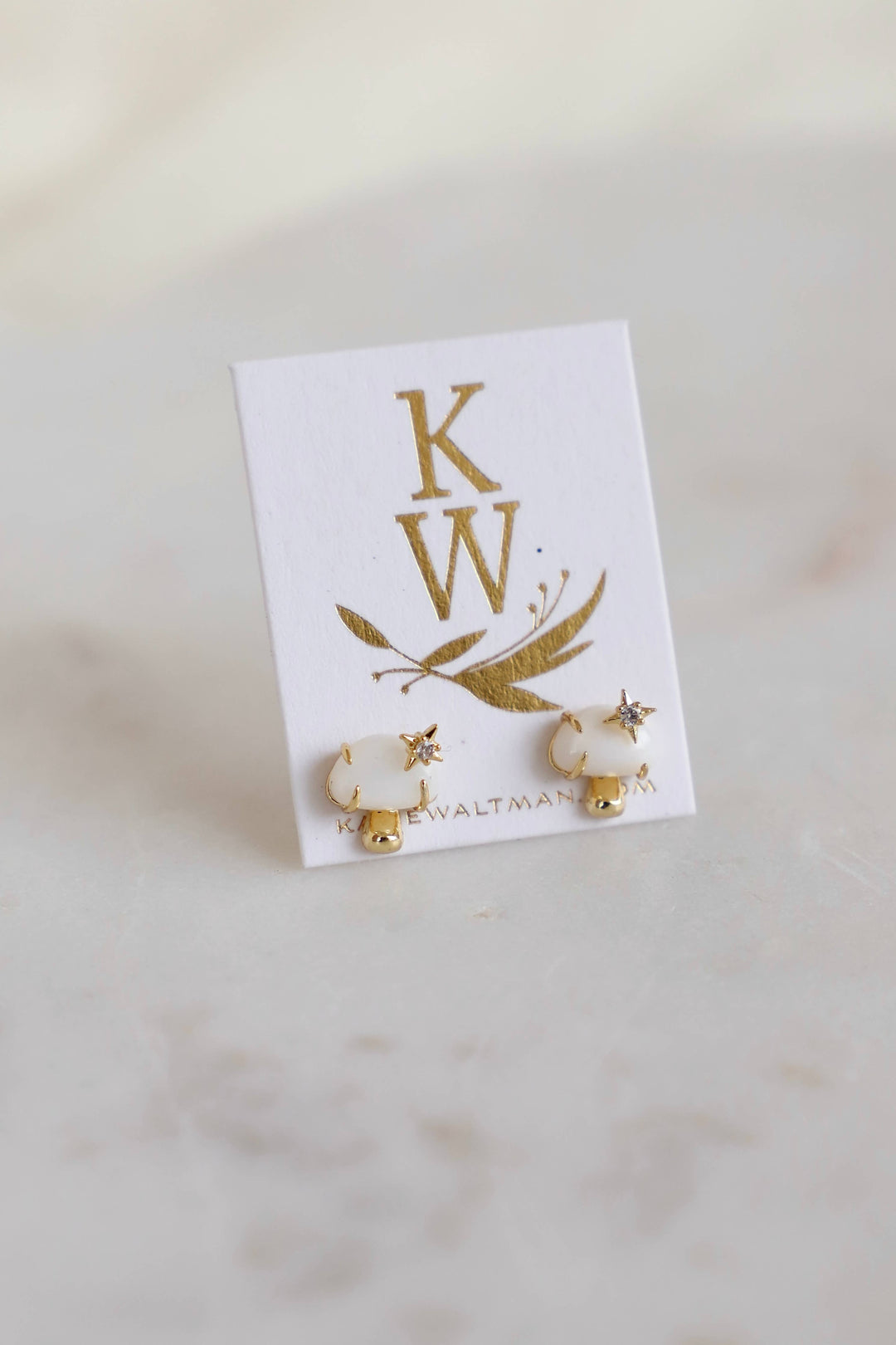 Mushroom Studs in Gold