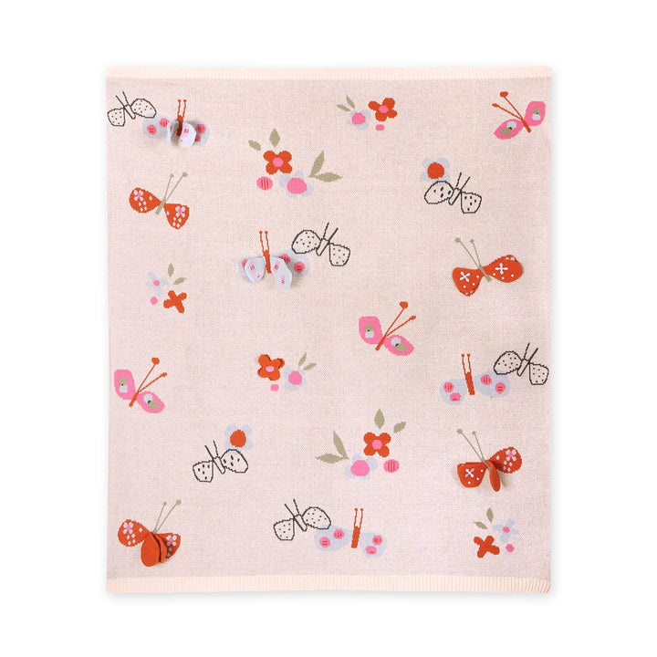 Butterfly 3D Organic Cotton Baby Blanket