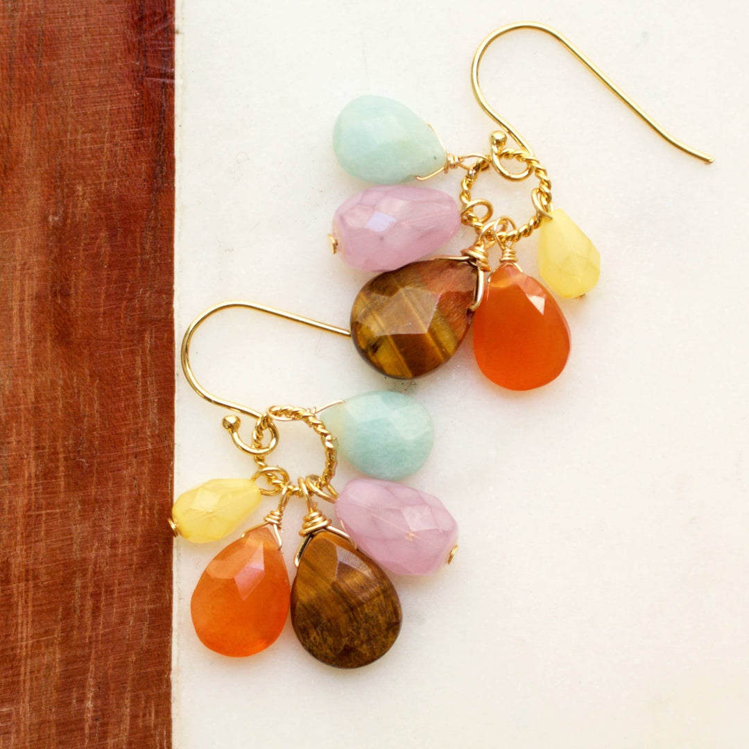Cluster Earrings in Spice
