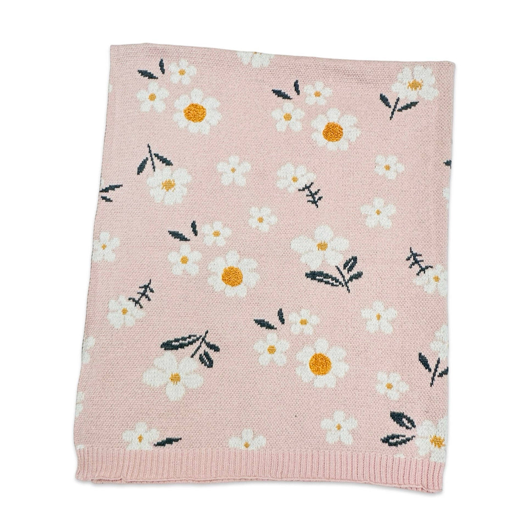 Daisy Floral Organic Cotton Baby Blanket