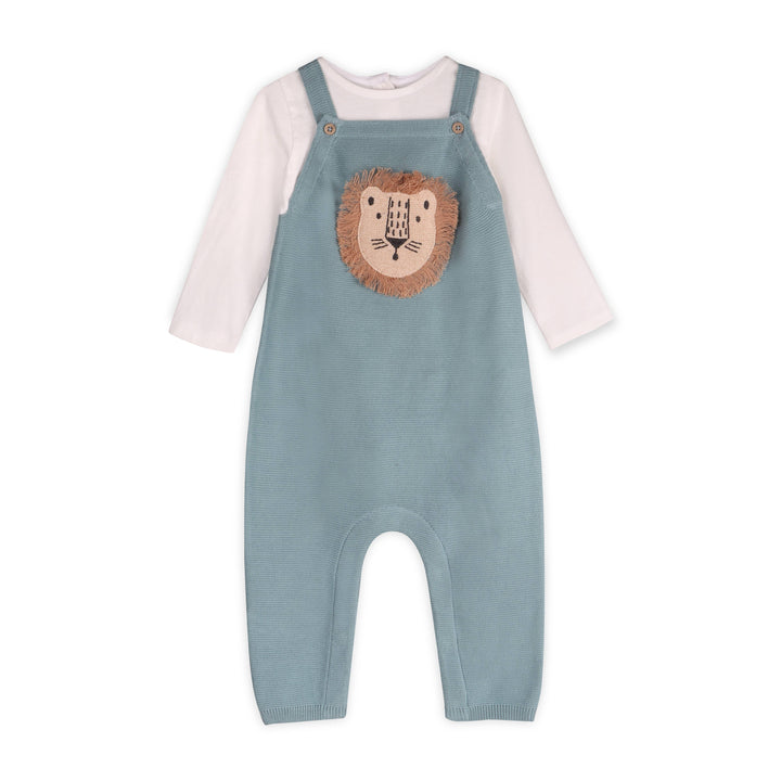 Lion Applique Baby Overall Set