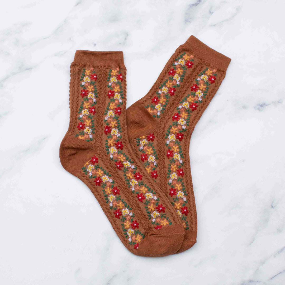 Aahana Floral Casual Socks