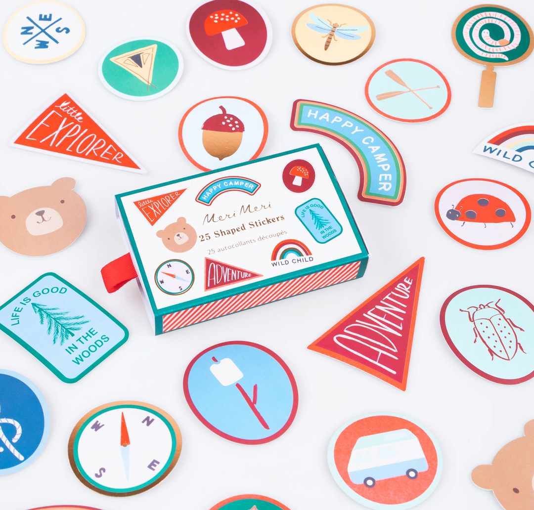 Camping Adventure Shaped Stickers, Box of 25