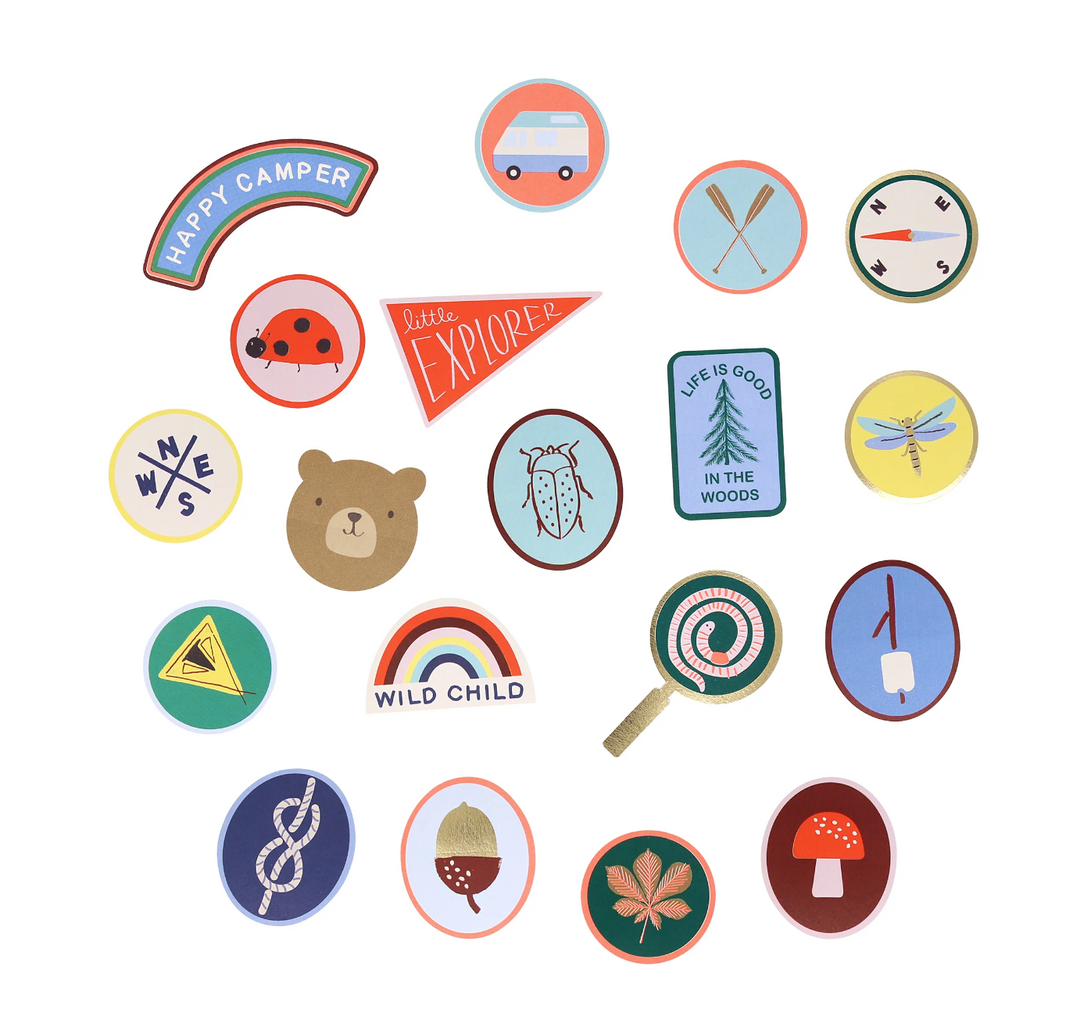 Camping Adventure Shaped Stickers, Box of 25