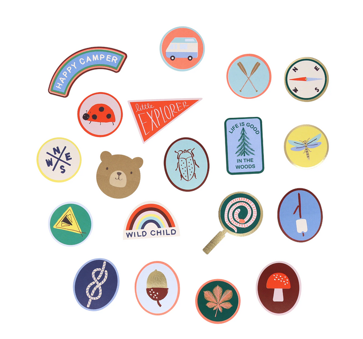Camping Adventure Shaped Stickers, Box of 25