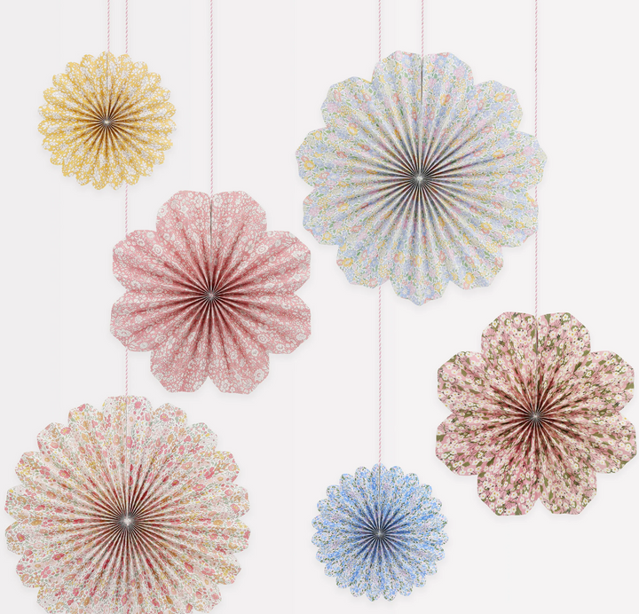 Meri Meri x Liberty Paper Pinwheel Decorations