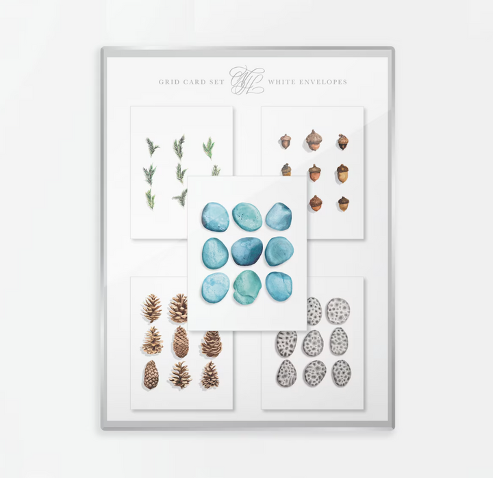 Grid Nature Greeting Card Set, local artist