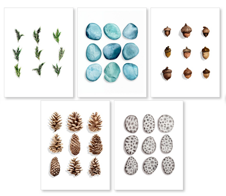 Grid Nature Greeting Card Set, local artist