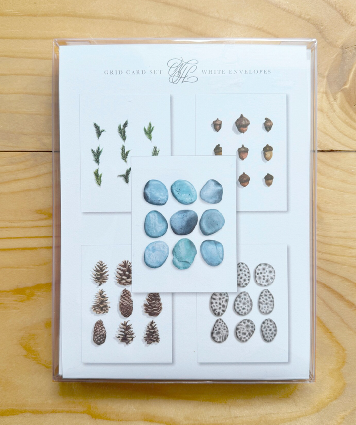 Grid Nature Greeting Card Set, local artist