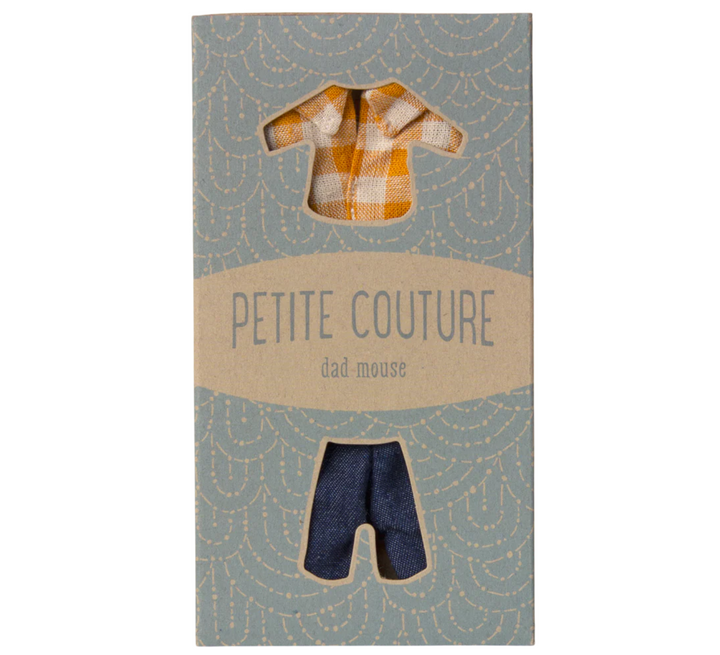 Yellow Checked Shirt & Pants, Dad Mouse