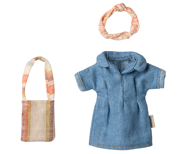 Denim Dress & Bag, Mum Mouse
