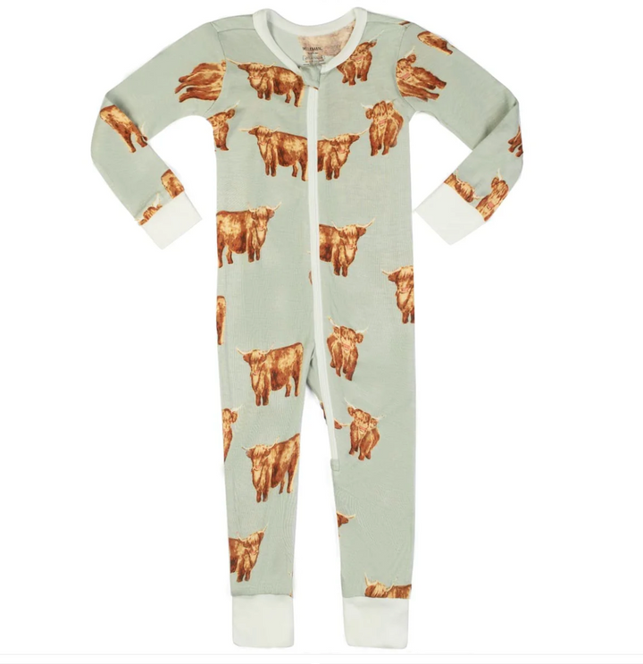 Highland Cow Zipper Pajama