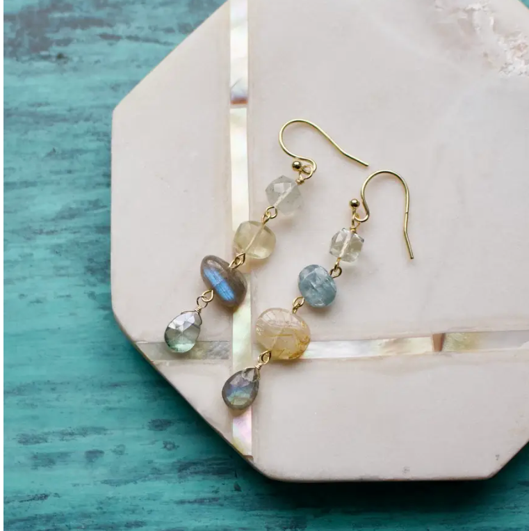 Mismatched Earrings in Lite Multi & Gold