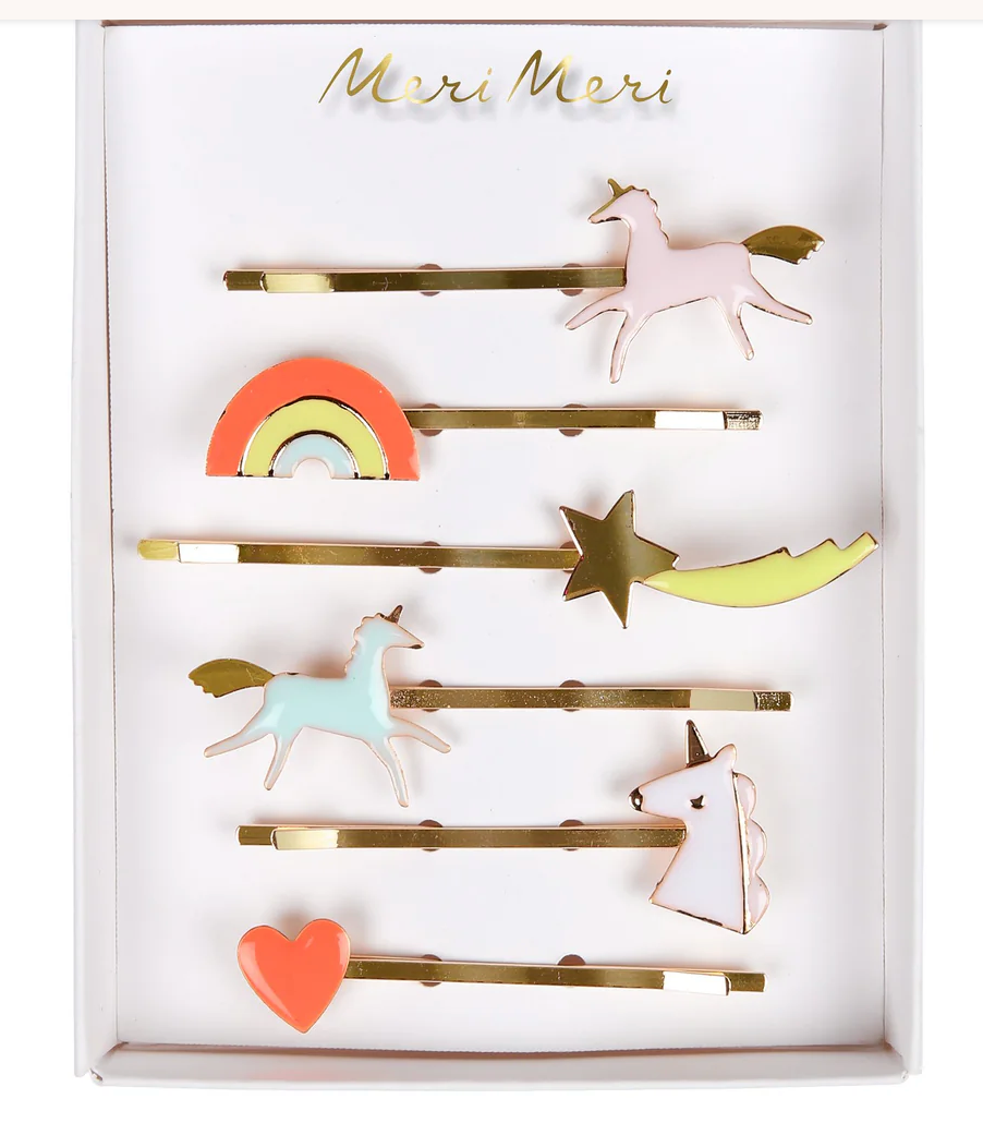 Unicorn Enamel Hair Slides