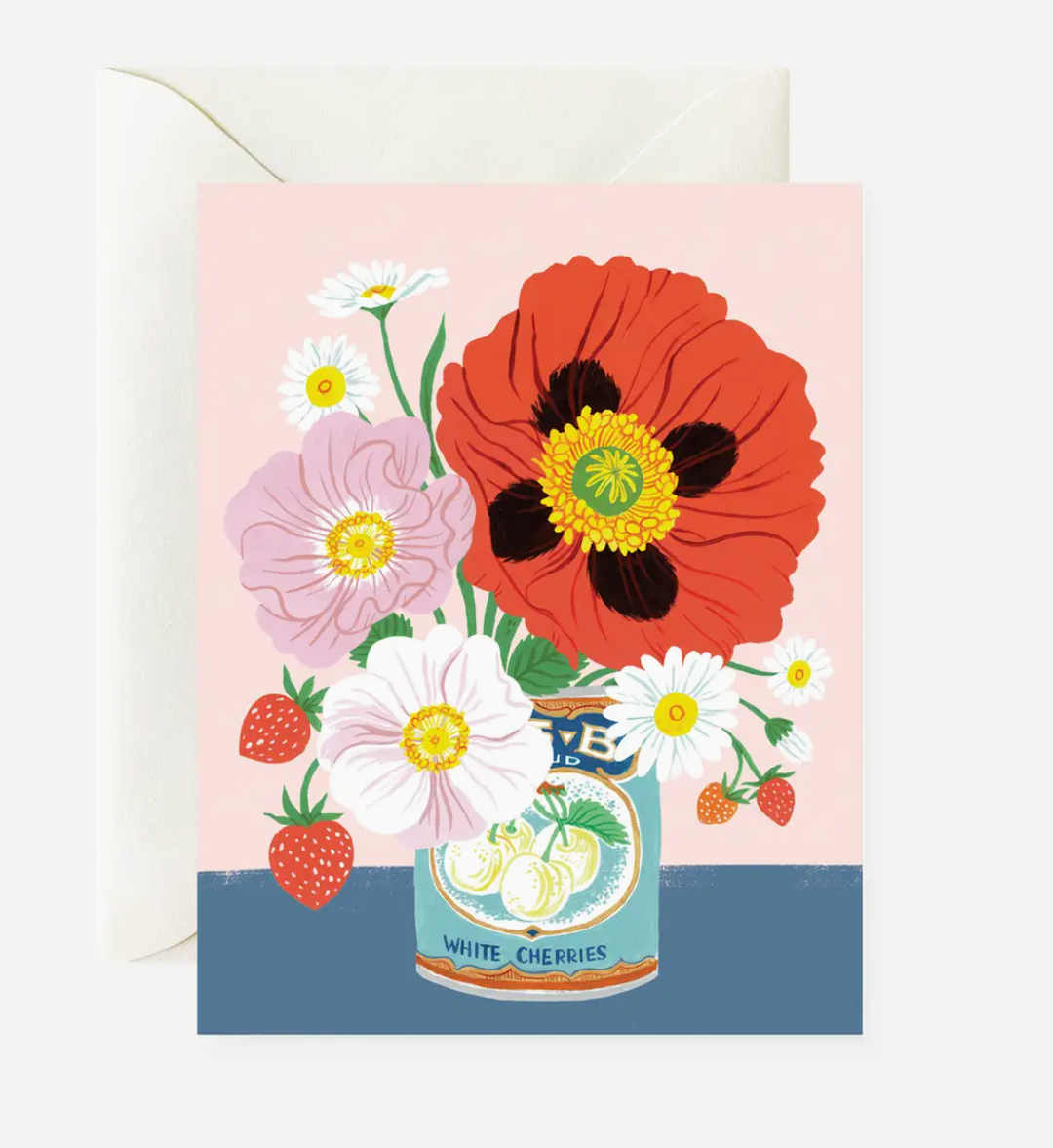 Floral Tin Greeting Card
