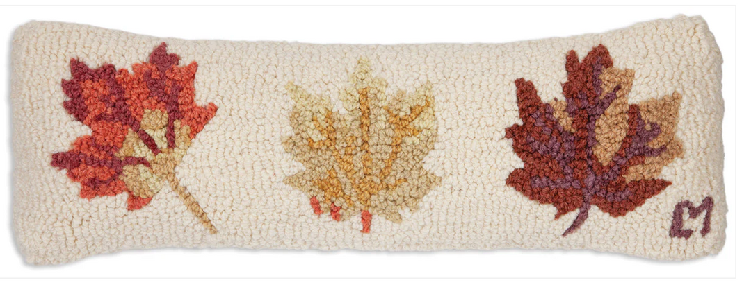 Fallen Leaves Hooked Pillow