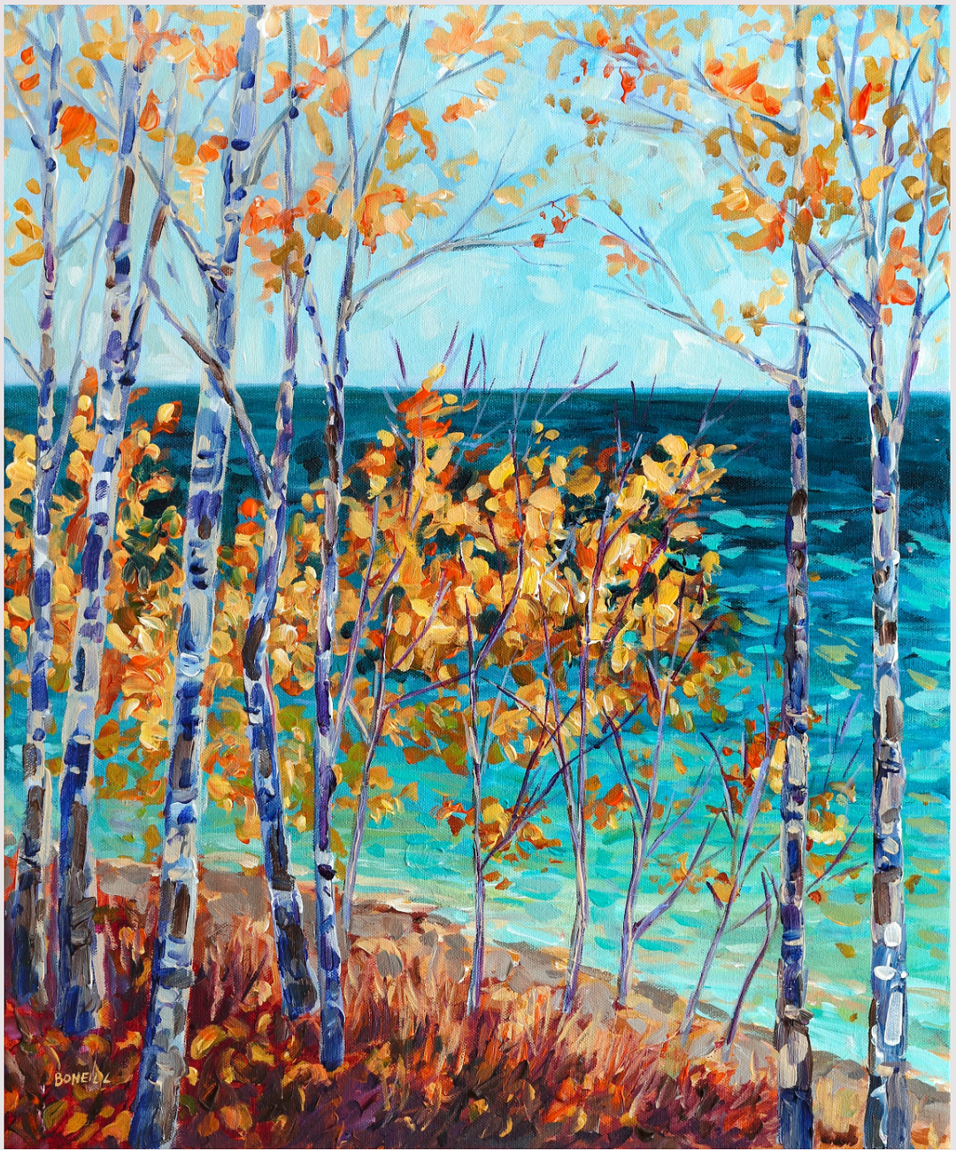 Blue & Gold Art Print, 2 Sizes