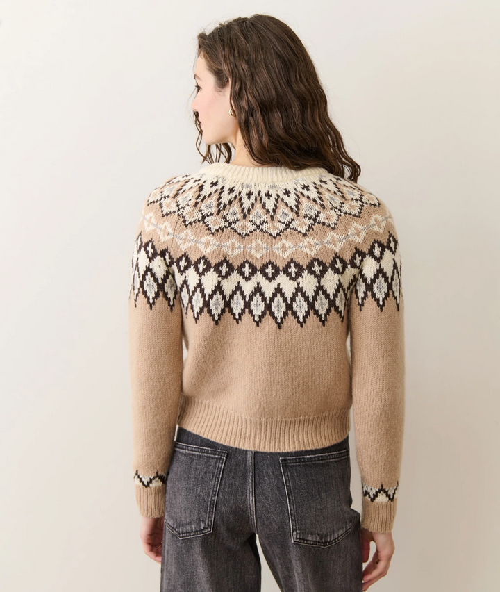 Fiorella Cardigan in Neutral Fair Isle