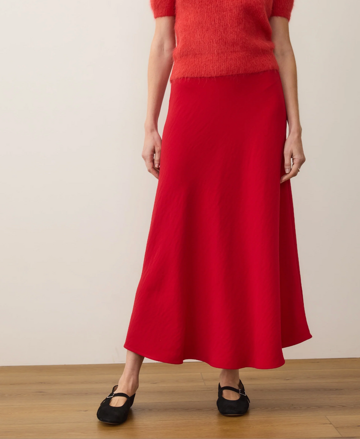 Natalia Circle Skirt in Cherry Red