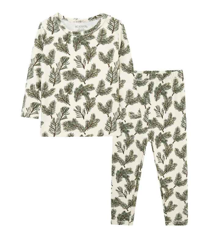 Two Piece Pajama Set in Pine