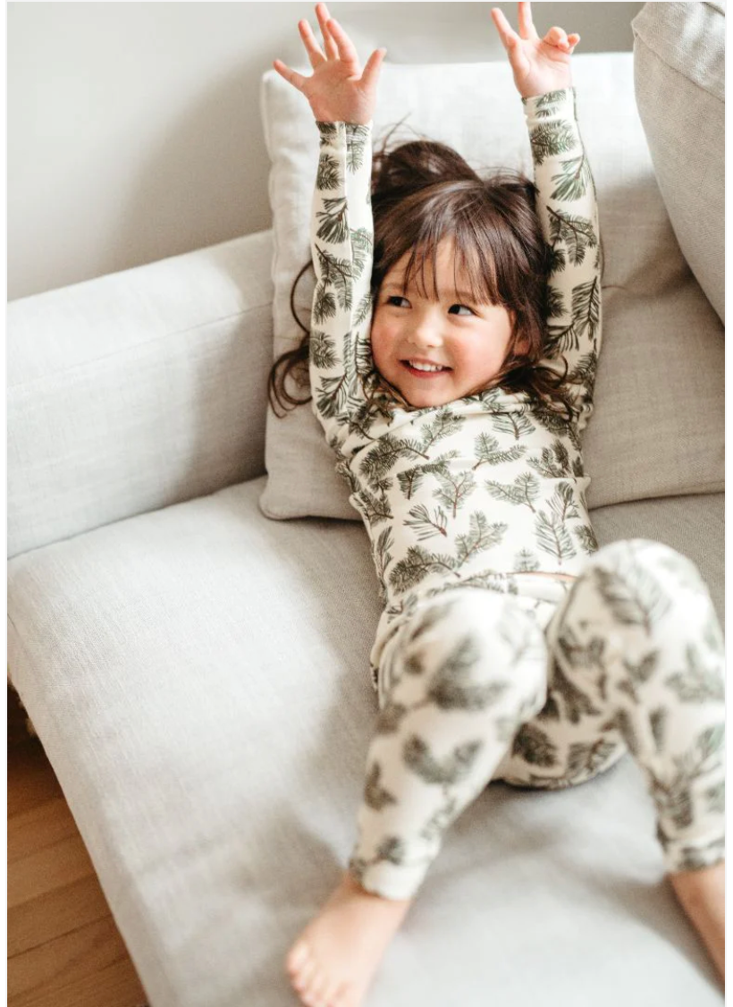 Two Piece Pajama Set in Pine