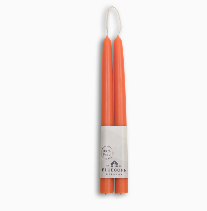 Apricot Hand-Dipped Beeswax Taper Candles (Multiple Sizes)