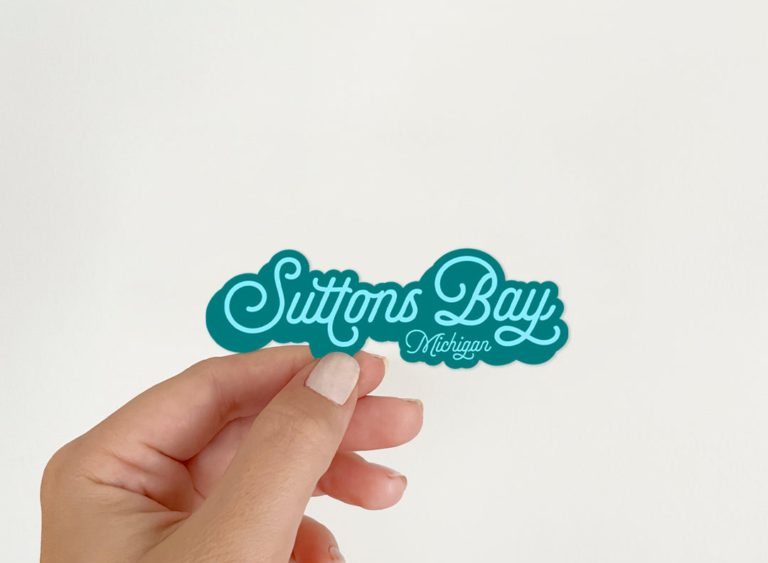 Suttons Bay Vinyl Sticker, Local Artist