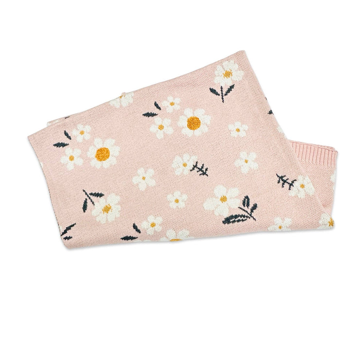 Daisy Floral Organic Cotton Baby Blanket