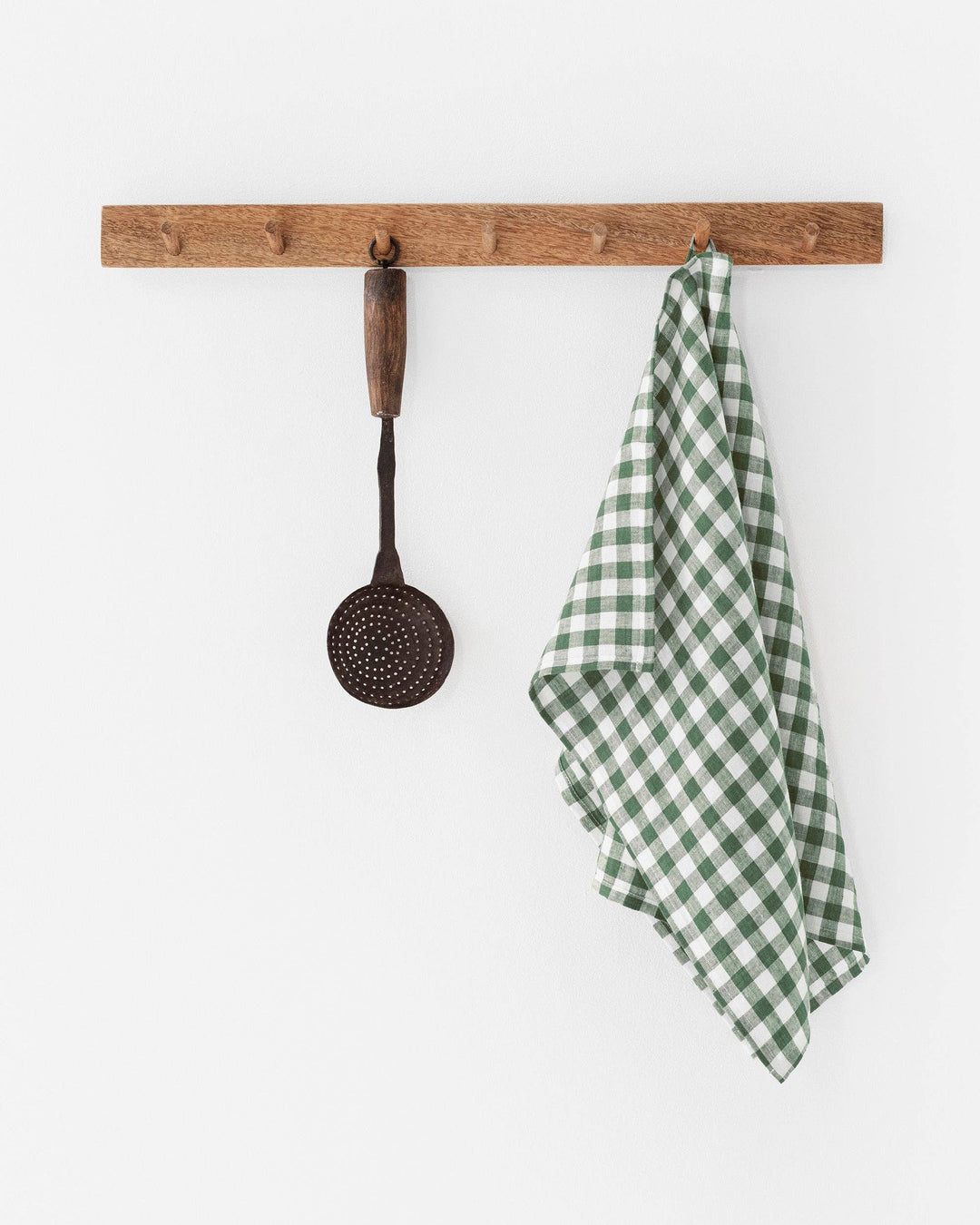 Forest Gingham Linen Tea Towel