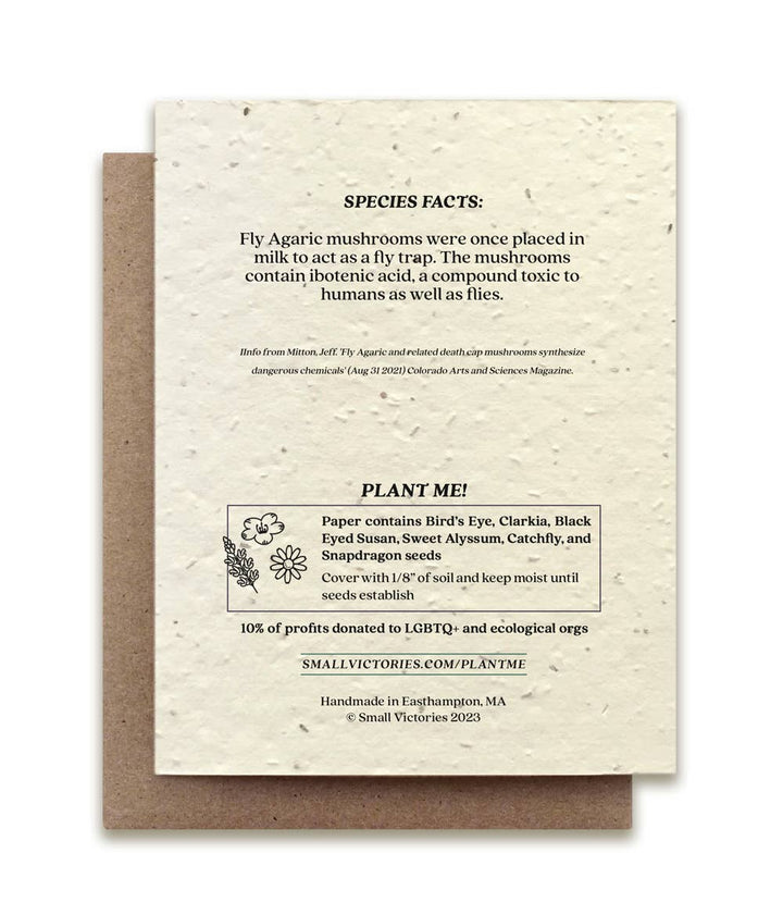 Mushroom Plantable Wildflower Seed Card