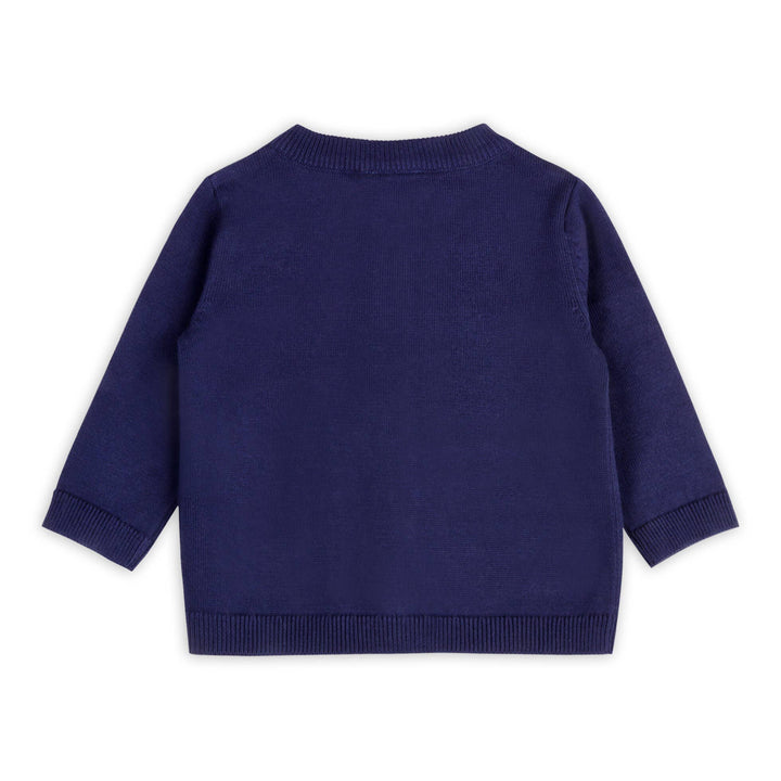 Dog Pocket Embroidered Baby Cardigan