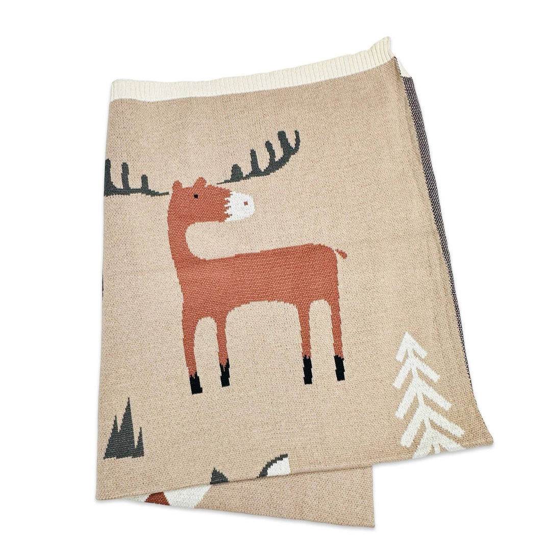 Woodland Bear Organic Baby Blanket
