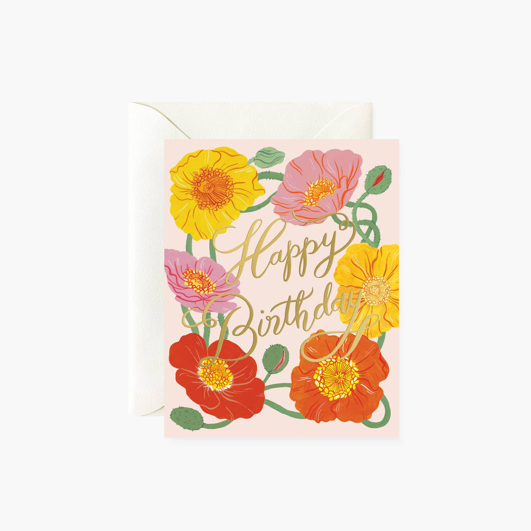 Iceland Poppies Birthday Card