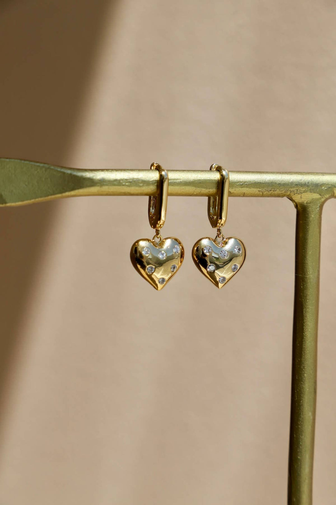 Love Lock Huggies in Gold