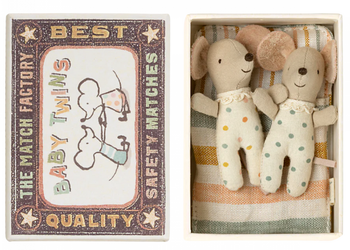 Baby Mice Twins in Matchbox | Maileg