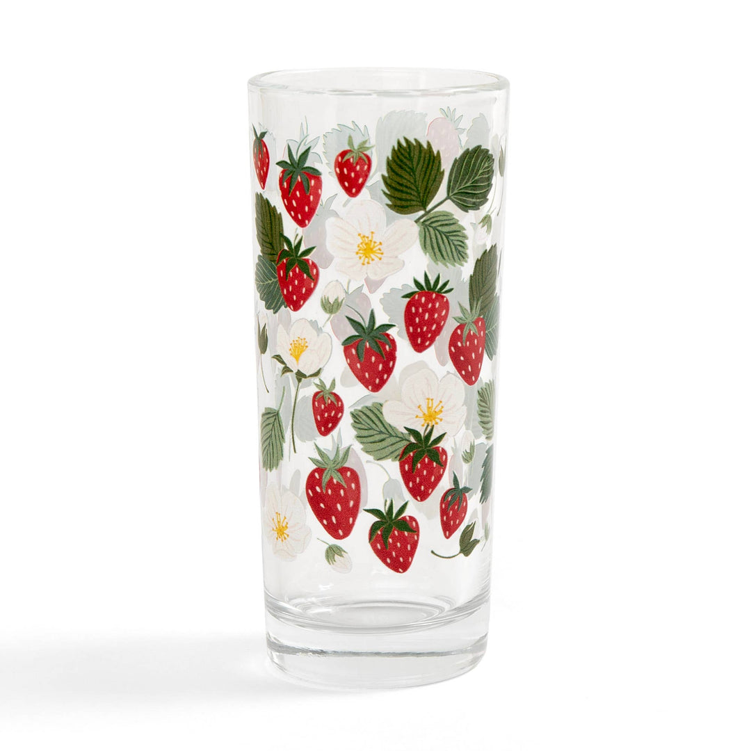 Strawberry Patch Tall Juice Glass | Paper Farm Press