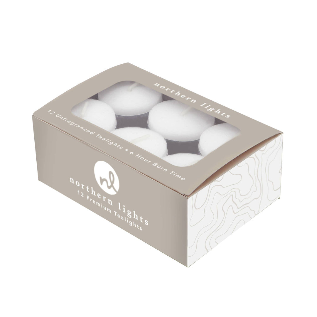 Unfragranced Tealight Candles- 12pc Box