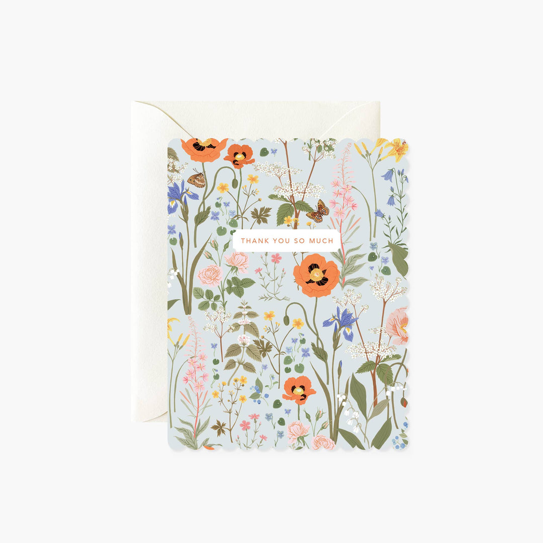 Wild Flowers Thank You Card