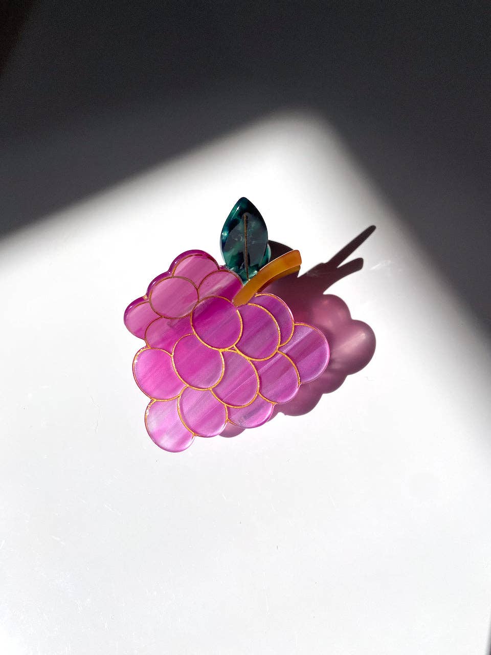 Hand-painted Grape Fruit Claw Hair Clip | Solar Eclipse