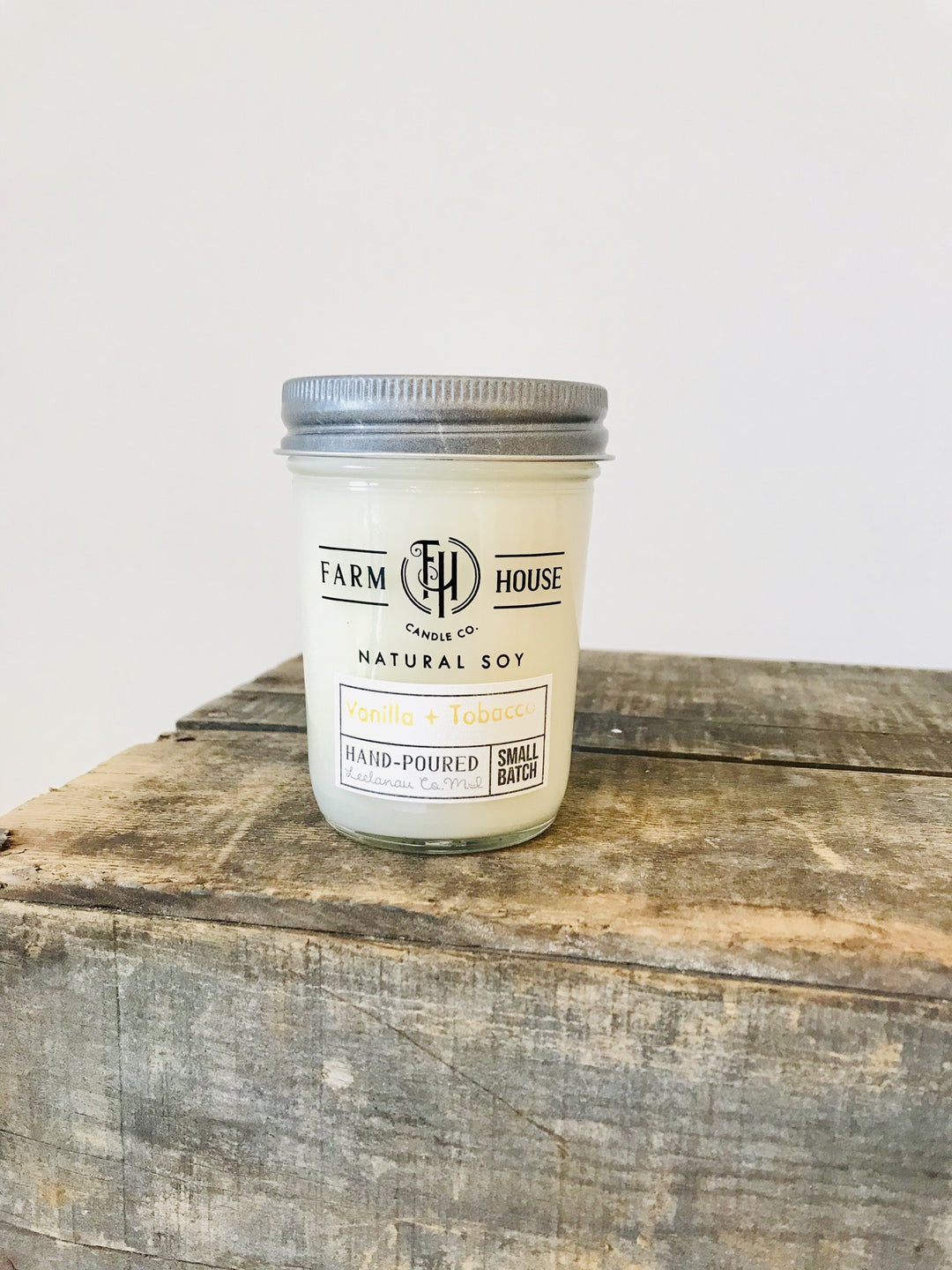 Vanilla + Tobacco Candle, Made in Lake Leelanau, MI