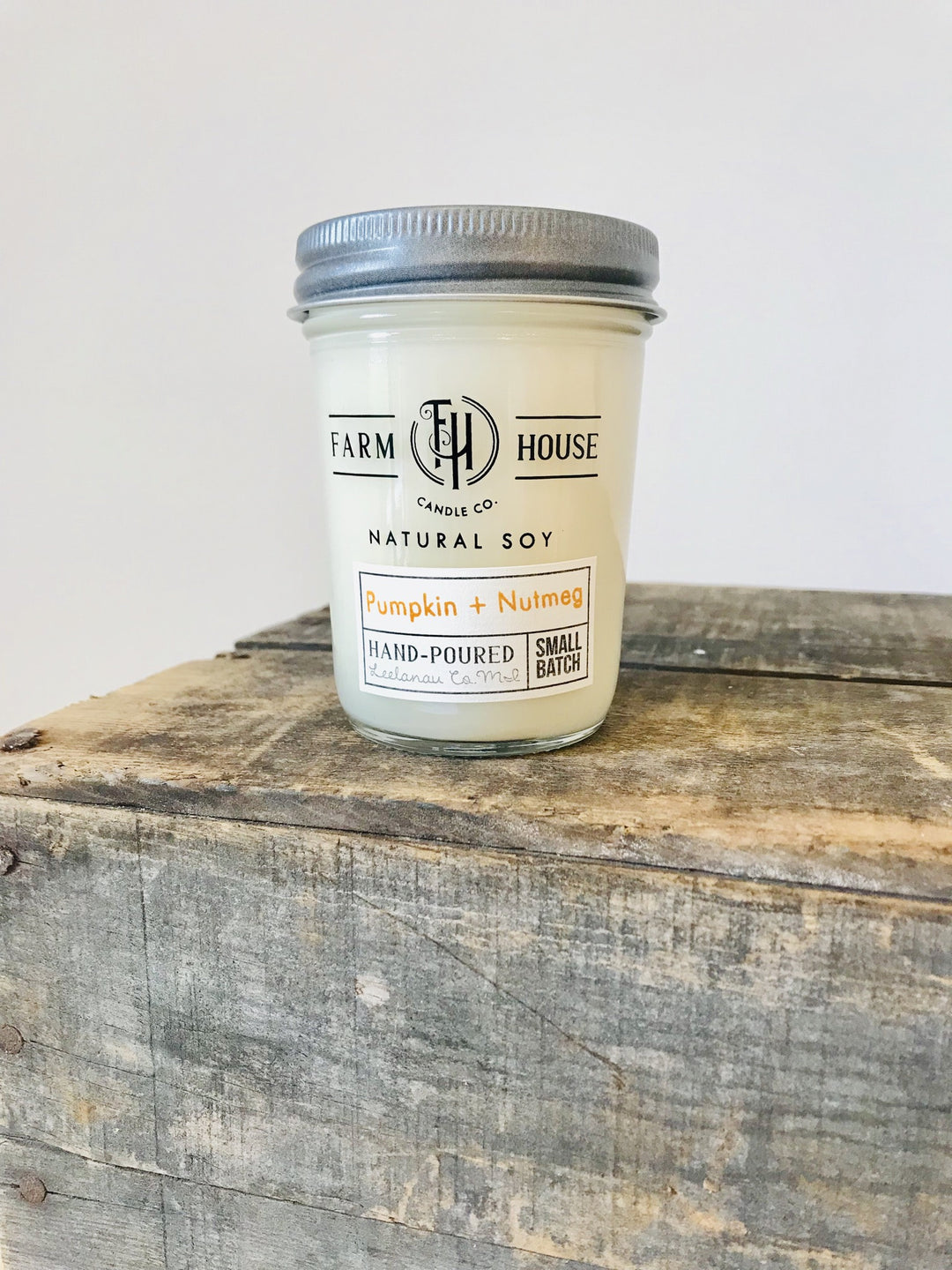 Pumpkin + Nutmeg Soy Candle, Made in Lake Leelanau, MI