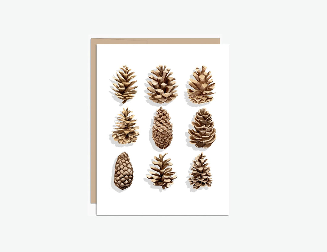 Pine Cone Greeting Card, local artist