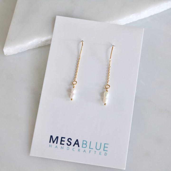 Pearl Threader Earrings 